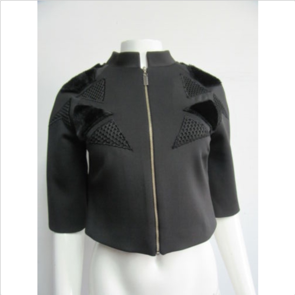 CARLUCCI black cropped jacket sz 4